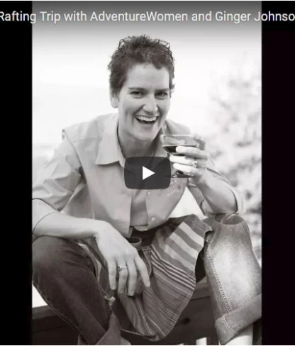 A person sits outdoors, smiling and holding a beverage, with video title text above.