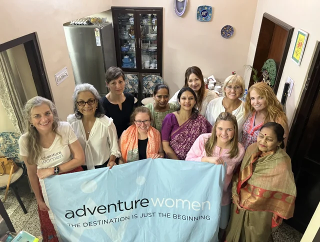 Group of women travelers in India