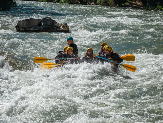 Rafting in Rio Atuel, in Valle Grande, Cañon del Atuel.