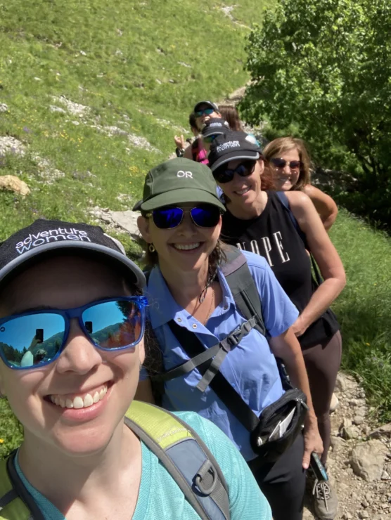 Women smiling